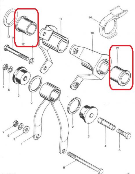 SCHWINGLAGERBUCHSE ZUENDAPP 29 MM, 1-STUECK